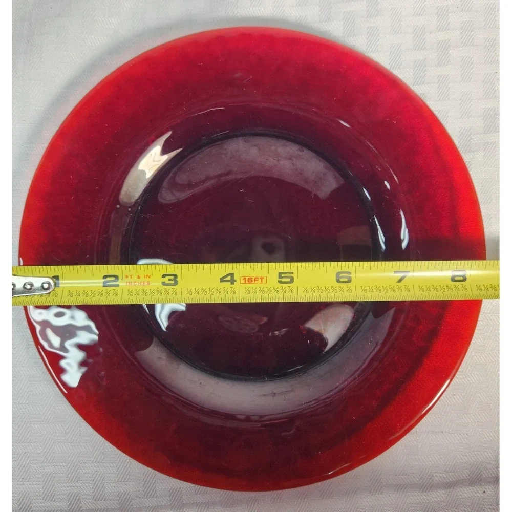 Luminarc‎ Arcoroc Versors Ruby Red 4 Salad Plates